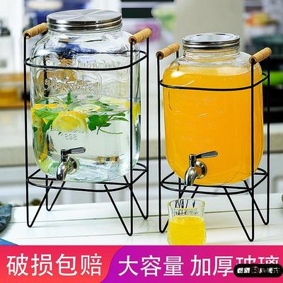 水果茶桶商用泡酒玻璃瓶调酒桶酒壶泡酒罐饮料桶啤酒带龙头可乐桶