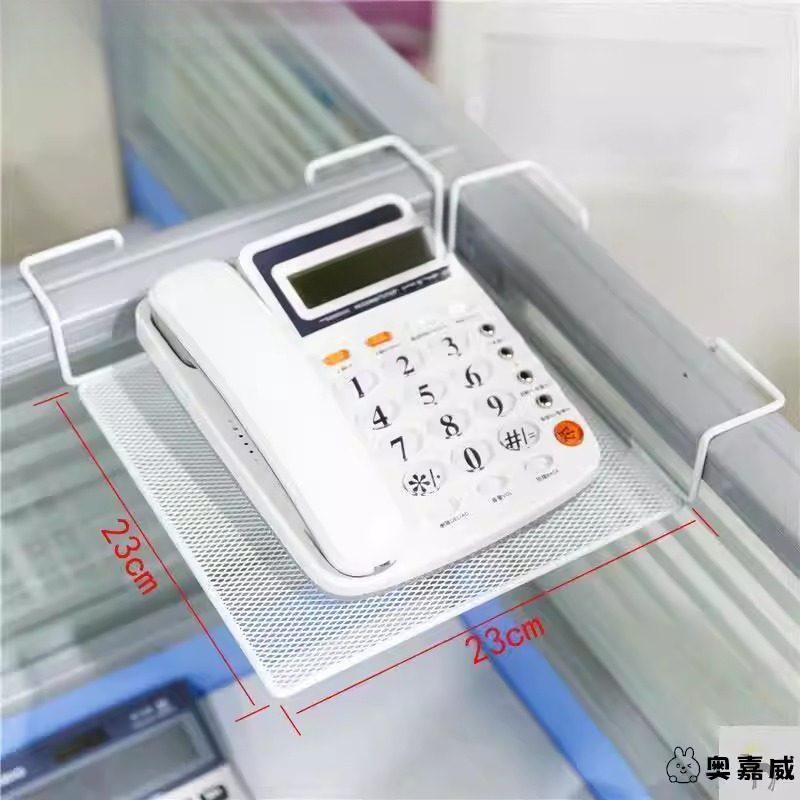 三角铁艺花架简约办公室电话机托盘悬挂三角架办公桌三角置物架