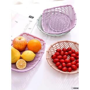 新年干果盘零食收纳筐篮子家用客厅水果盘水果篮干果盒过年瓜子盘