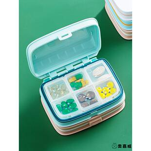 日本药盒便携分装一日三餐密封防潮迷你小药盒子一周七天式随身品