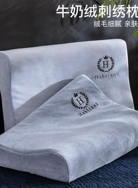 乳胶枕头专用枕套牛奶绒40x60cm冬季单个珊瑚绒枕头套30x50x35x55