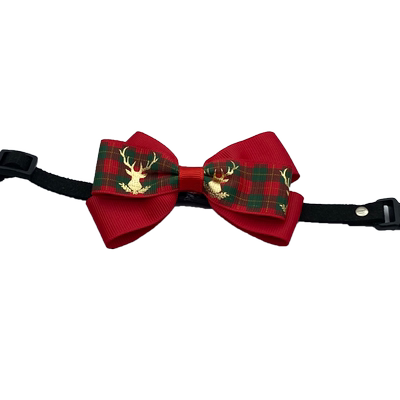 小哥哥宠物领结鹿头圣诞红色