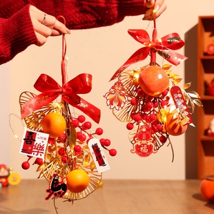 新年装饰柿柿如意挂件2026马年过年喜庆屋内柿子挂饰春节氛围布置