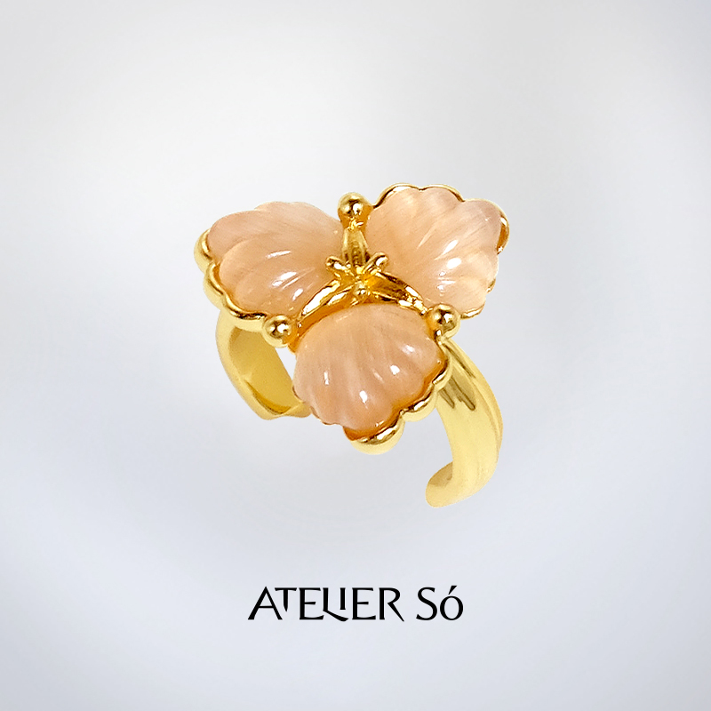 ATELIERSO三花纯银戒指