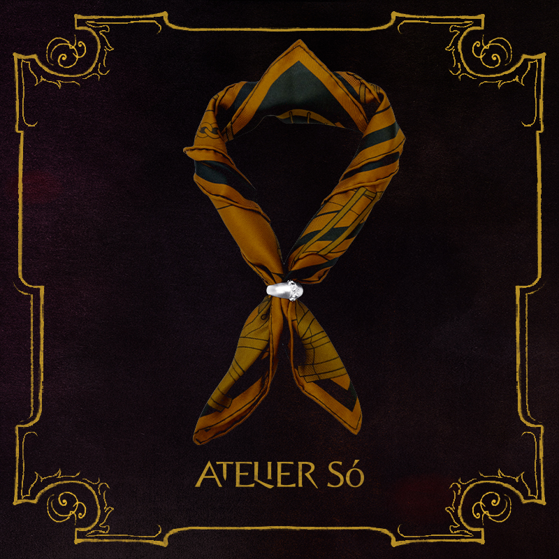 ATELIERSO 25SS KARAT 克拉棋盘真丝方巾