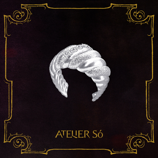 ATELIERSO 25AW可颂钉砂S925纯银戒指