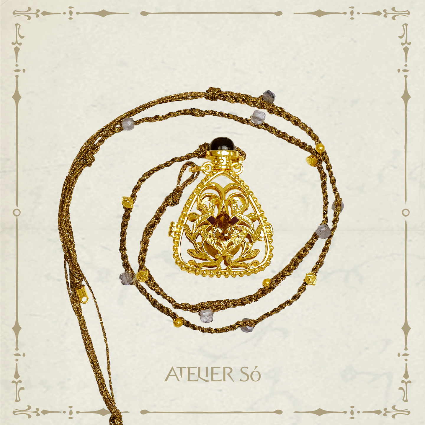 ATELIERSO 26SS 闻香水瓶项链（土）