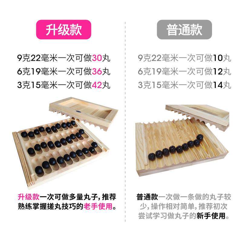 木制3/6/9克搓丸板油性芝麻丸中药大蜜丸机手工小型家用制药丸机