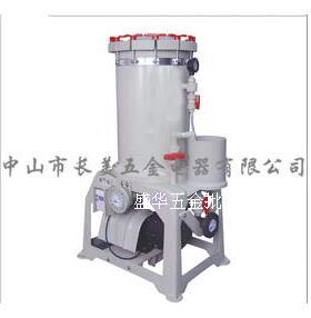 长美精密过滤机 耐酸碱过滤机2012 20寸12条 棉芯15吨 口径50MM