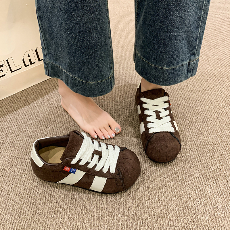 爆款百搭小众厚底板鞋女秋季德训鞋2025新款内增高运动休闲鞋女款