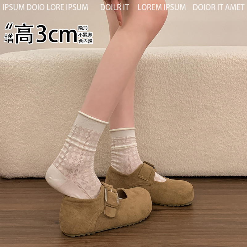 厚底内增高勃肯鞋女2026新款春季女鞋子复古爆款单鞋孕妇玛丽珍鞋,女鞋,勃肯鞋/软木鞋,淘宝优惠券,粉丝福利购,淘宝优惠卷