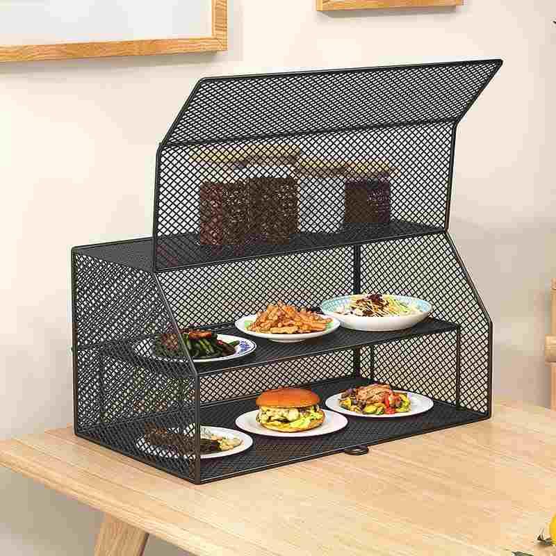 厨房置物架台面餐桌剩饭剩菜罩子防苍蝇蚊子菜罩子桌面菜罩置物架