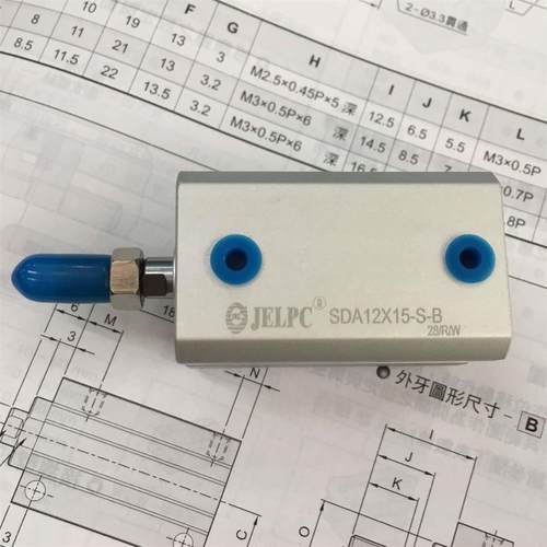 JELPC 佳尔灵原装正品 薄型气缸 外螺纹（附磁）SDA12*15-S-B