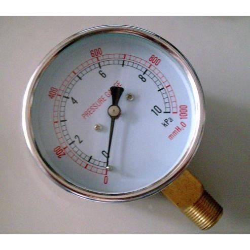 YE-75 10Kpa 膜盒压力表 锅炉压力表 微压表 上海正宝压力表厂