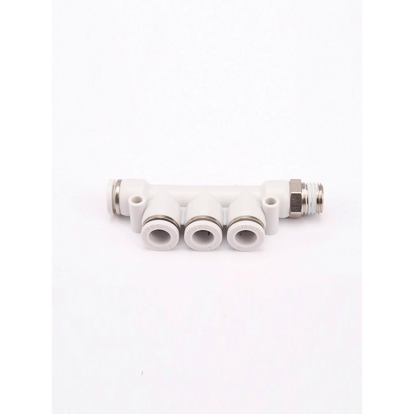 神威气动快速气管快插螺纹五通接头气管PKB4/6/8/10