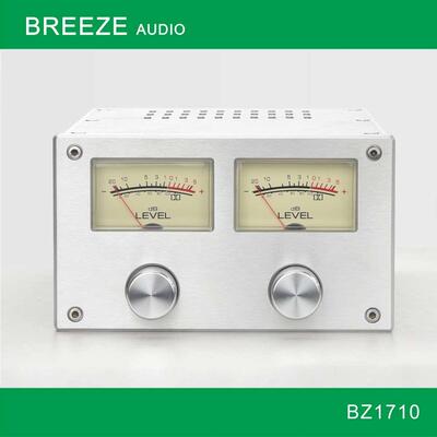 【清风工作室】BZ1710 四面散热槽 复古款双指示表全铝胆机箱