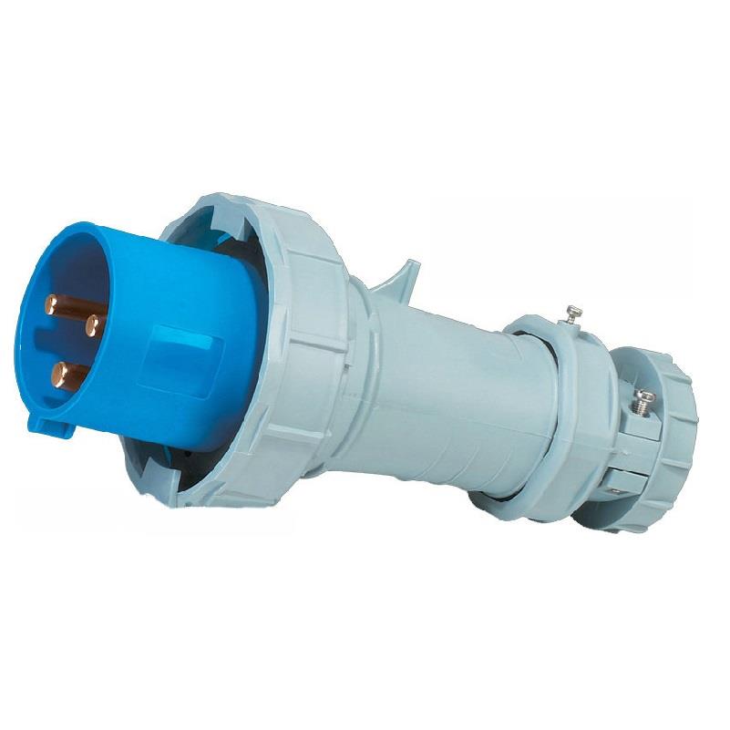 63A单相3芯防水工业插头航空接头2P+E 220-250V 50.60HZ IP67户外
