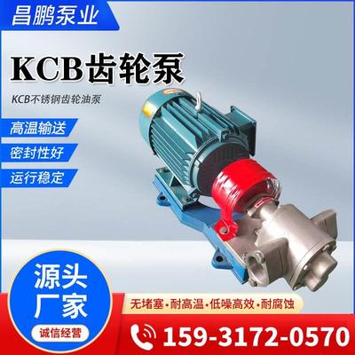 KCB55不锈钢齿轮泵泵头电动抽油泵耐腐蚀高压大流量齿轮油泵