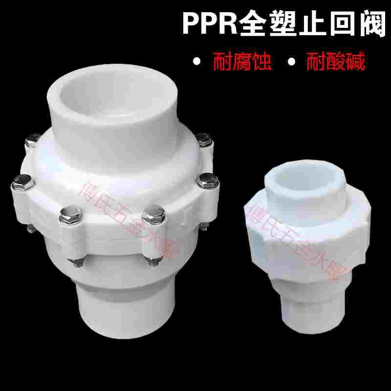 白PPR立式止回阀4分6分1寸PPR单向阀20/25/32/40/50/63PPR逆止阀