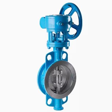 不锈钢涡轮对夹式蝶阀D373H硬密封耐高温蒸汽铸钢阀门DN50 80 100