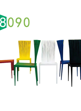 8090居品意式侘寂风家具/酒店茶楼家用创意设计Edra毛刷实木餐椅