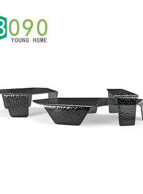 8090居品/设计师新品意大利Closeup异形创意艺水波纹亚克力大茶几