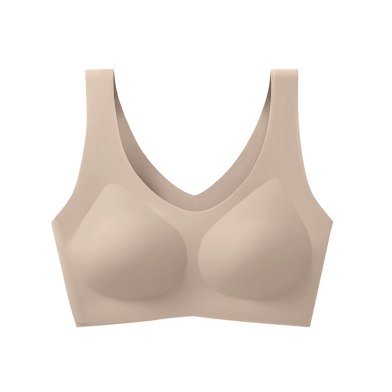 5ut内衣女薄款夏季大胸显小无痕无钢圈运动背心式内衣文胸胸罩