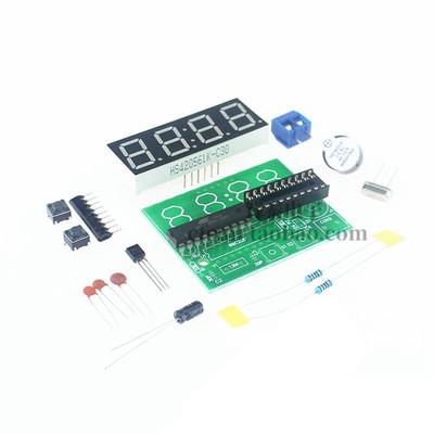 4位数字电子钟单片机数字钟DIY电子制作套件c51四位时钟散件