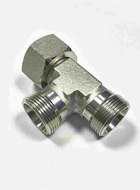 液压钢卡套三通扣母接头卡套三通带活络帽高压钢管快速接头CCCD68