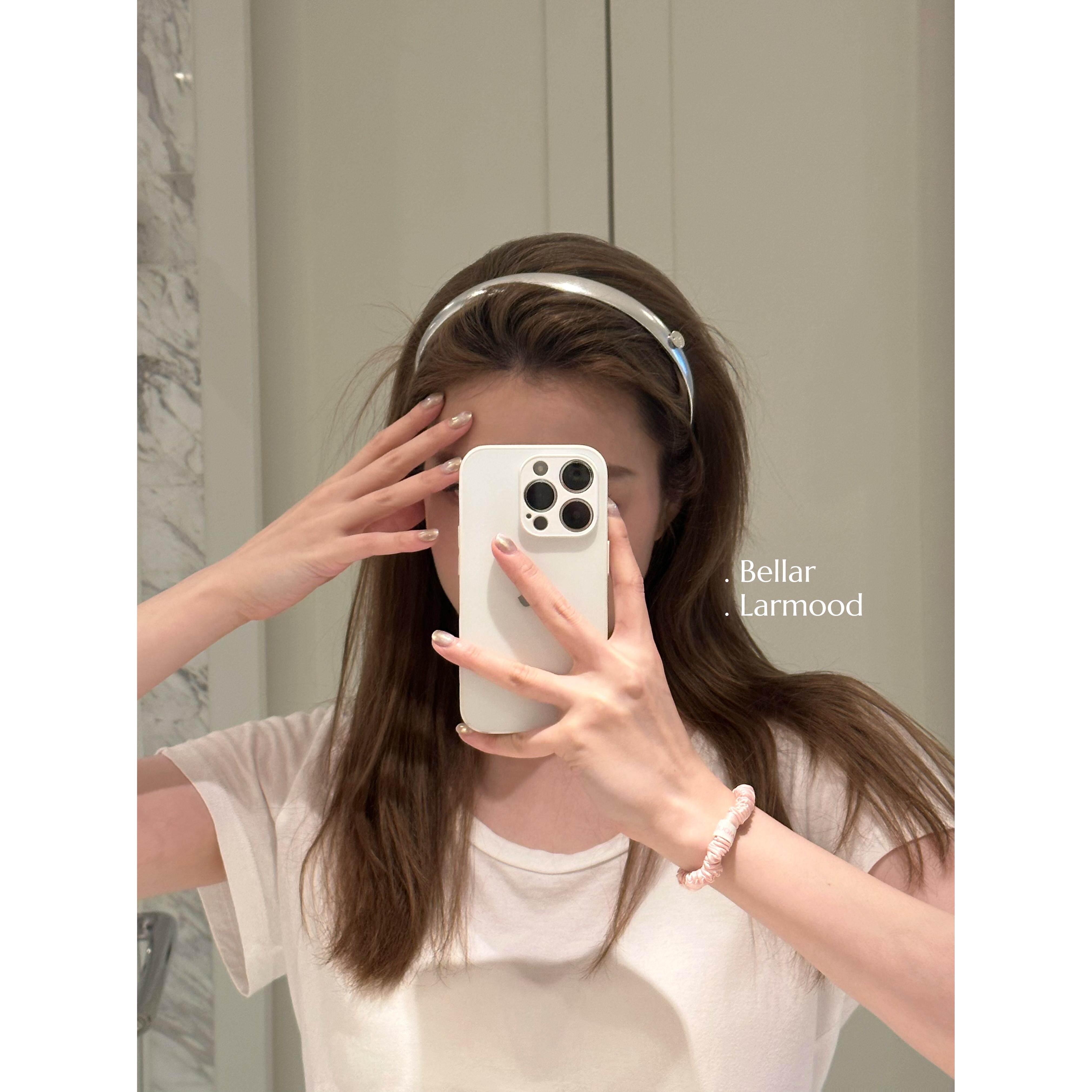 Bellar / larmood Shimmering silver & black handmade 圆片