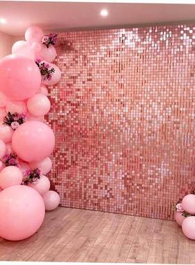 Party Background Curtain Sequin Backdrop Wedding Decor Baby