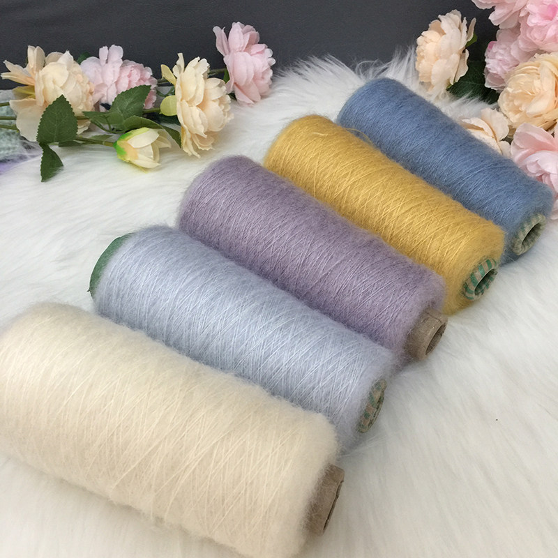 真丝马海毛纯天然马海毛线中细柔软顺滑手编宝宝线围巾毛衣棒针线