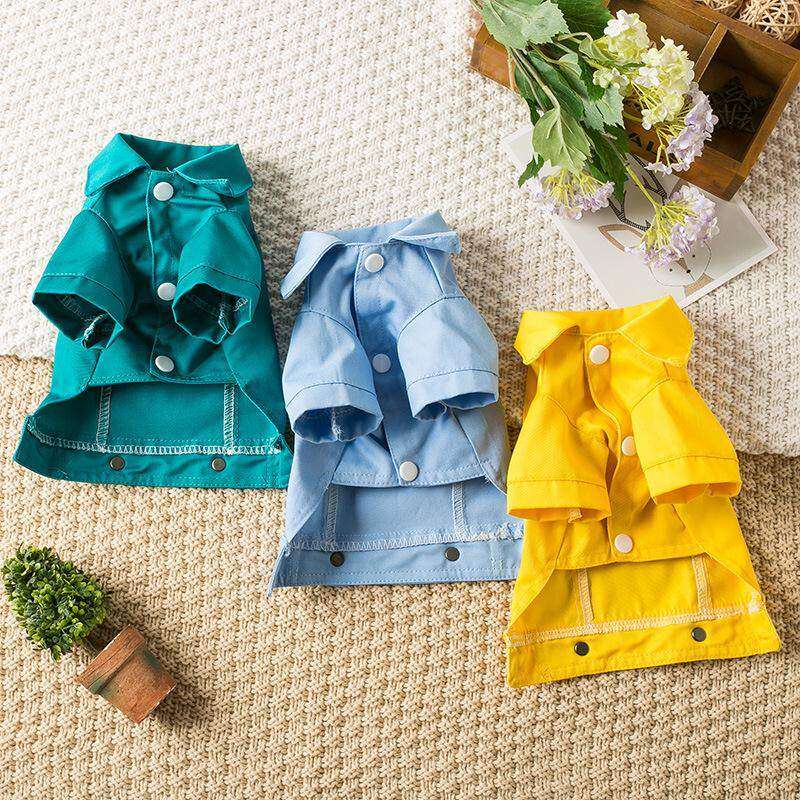 宠物潮牌牛仔衣泰迪比熊博美雪纳瑞小狗狗衣服装小型犬春秋款秋装