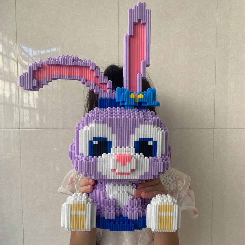 迪士尼星黛露九尾狐海绵宝宝米妮奇颗粒拼装益智立体模型女生礼物