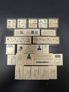 日本Beverly贝弗利迷你木质手账装饰插画文具可爱图案印章 姆明