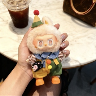 Labubu娃衣4代迷你拉布布心底密码小丑套装换装原创可爱娃衣