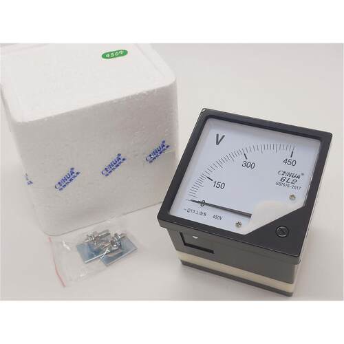 原装CHHUA华伟仪表6L2-V指针式交流电压表 伏特表 外尺寸80*80mm