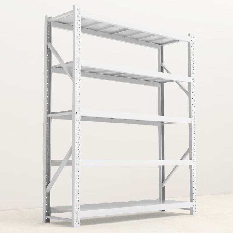 腾固仓储货架多层置物架白色轻型150*50*200五层主架