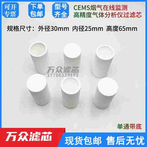 CEMS氮氧化合物烟气监测高精度气体分析仪过滤器滤芯30-25-65单通