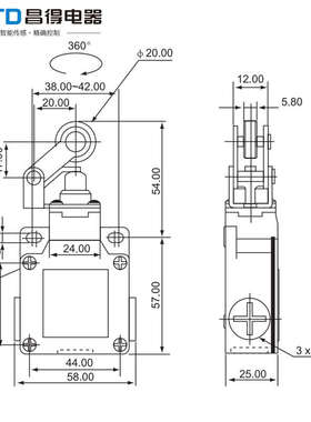 CNTD昌得 CSA-012/001/003/021/071/041/031全系列行程限位开关