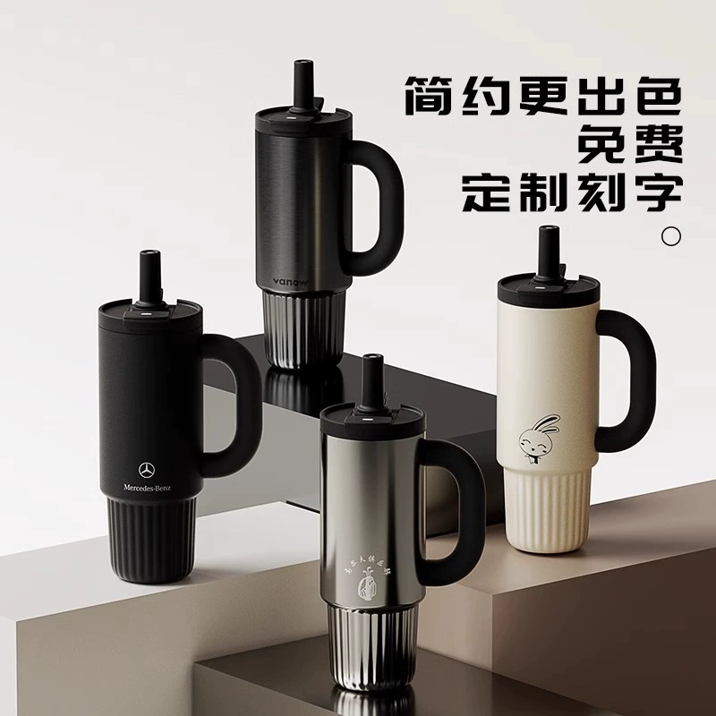 vanow大容量简约陶瓷内胆保温杯