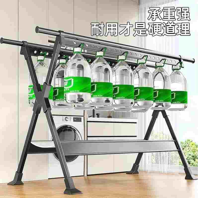 德国进口落地式晾衣架家用防风铝合金伸缩折叠阳台加粗晒被子神器