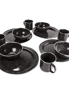 运良改装 GSI户外露营碗碟野炊搪瓷餐具套装杯子碗盘野营碗碟野餐