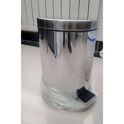 欧式高档不锈钢垃圾桶 创意时尚家用厨房卫生间脚踏式垃圾桶