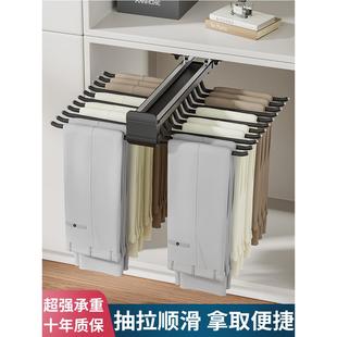 双排裤 裤 顶装 架伸缩衣柜家用伸缩裤 抽架滑轨五金配件 架内置抽拉式