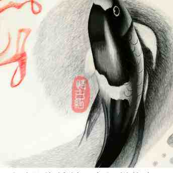1—4丝纯手工苏州刺绣画苏绣成品挂画玄关餐厅装饰画太极鱼