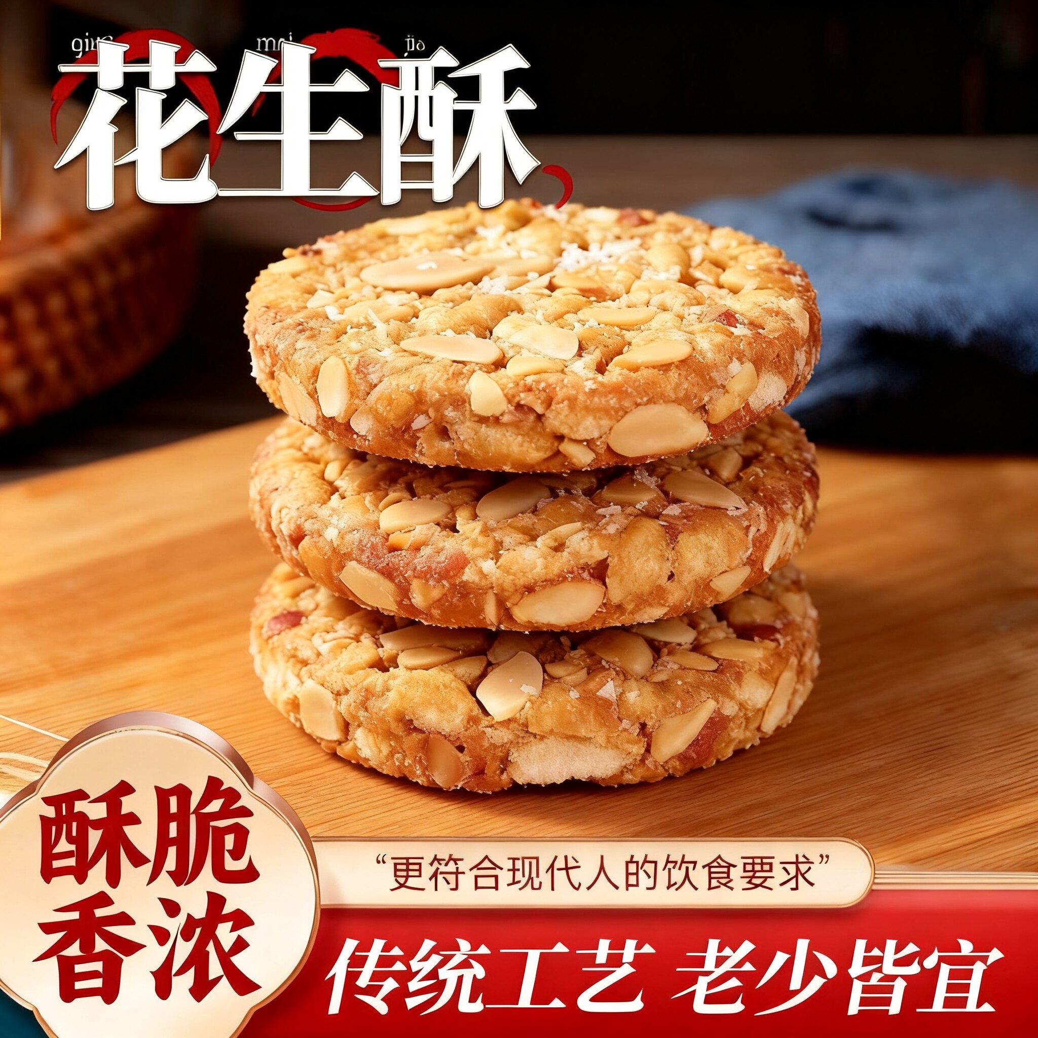 正宗手工花生酥酥脆甜而不腻