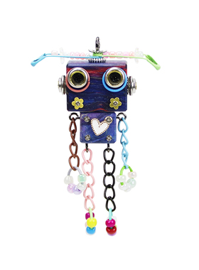 花心蒸汽朋克机器人项链