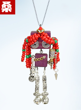 【格桑】木小魔手作藏族异域民族风编绳项链设计感复古毛衣链