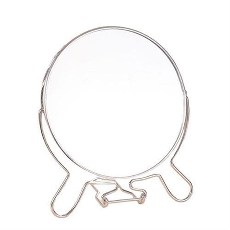 大号小号金属边框m镜子复古梳妆镜子美发镜双面镜化妆镜台式